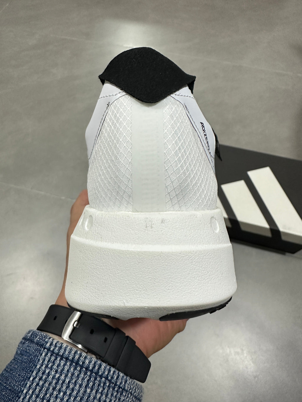 adidas Y-3 Adizero Running Shoes in White Black JR6658 - product image from the listing.