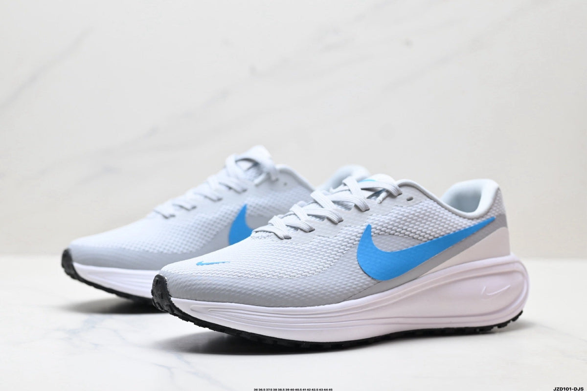 Nike Revolution 8 Running Shoes, in White and Blue - product image from the listing.