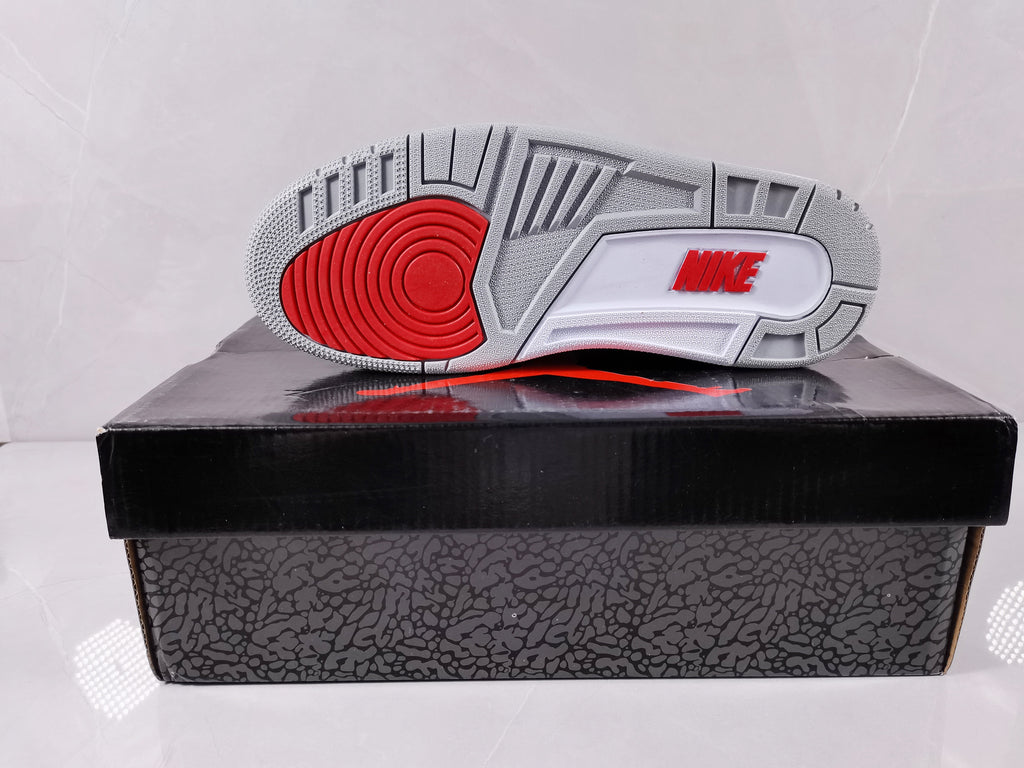 Air Jordan 3 Retro White Cement Black Sneakers - product image from the listing.