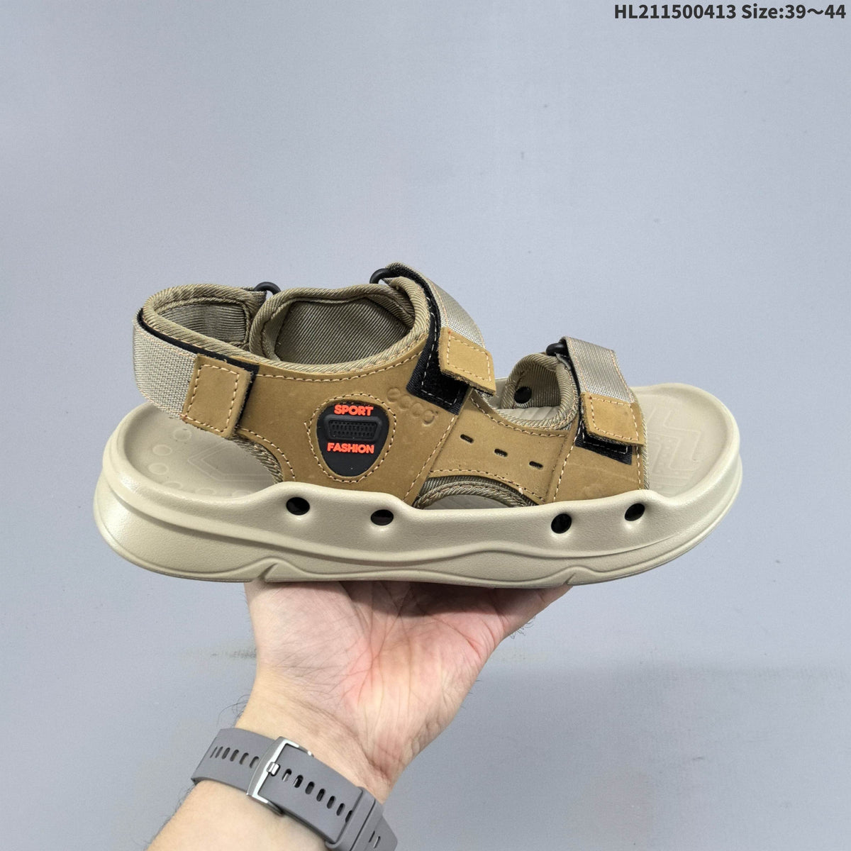 Outdoor Casual Sandals with Adjustable Hook-and-Loop Straps by ECCO - product image from the listing.