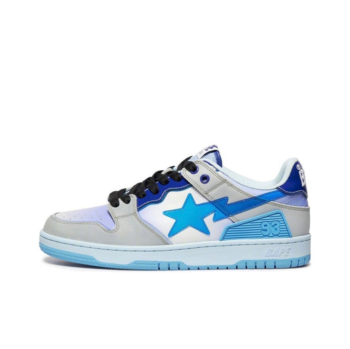 A BATHING APE BAPE SK8 STA Blue Gradient Trainers W291002 - product image from the listing.