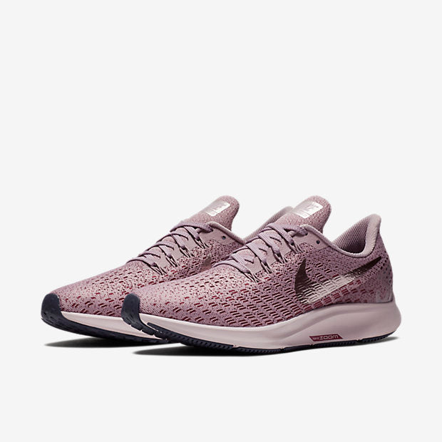 Women's Nike Air Zoom Pegasus 35 Running Shoes Rose 942855-601 - product image from the listing.
