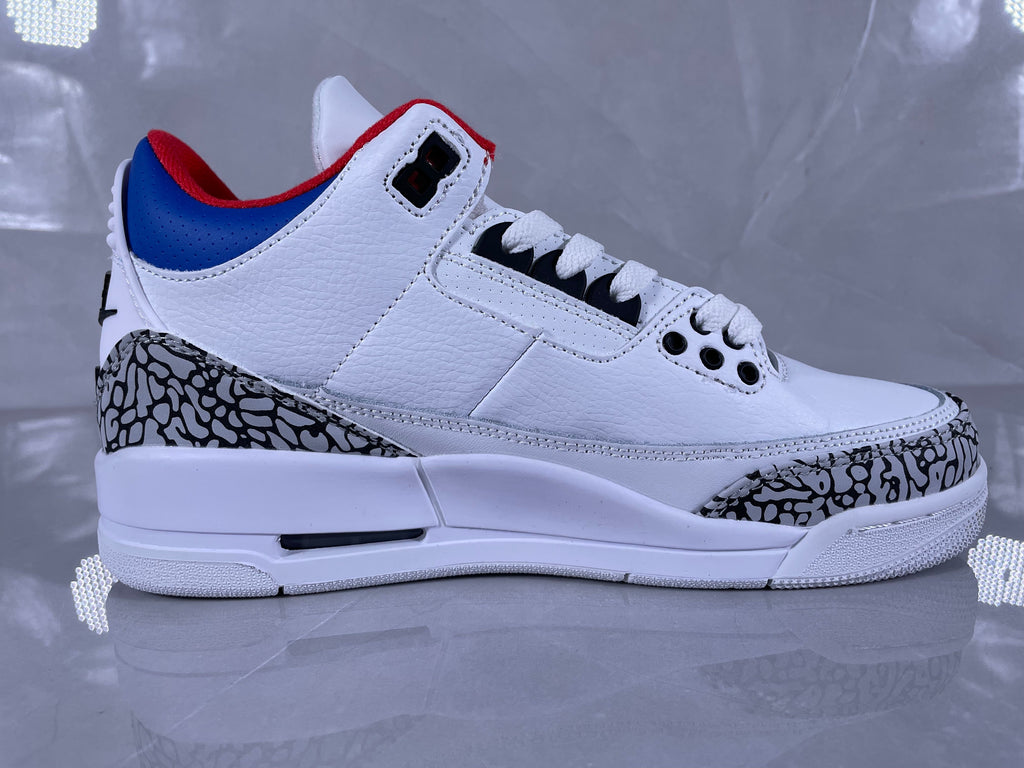 White Cement Sneakers - Jordan 3 Retro - product image from the listing.