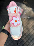 White/Pink Flower - Air Jordan 3 - product image from the listing.