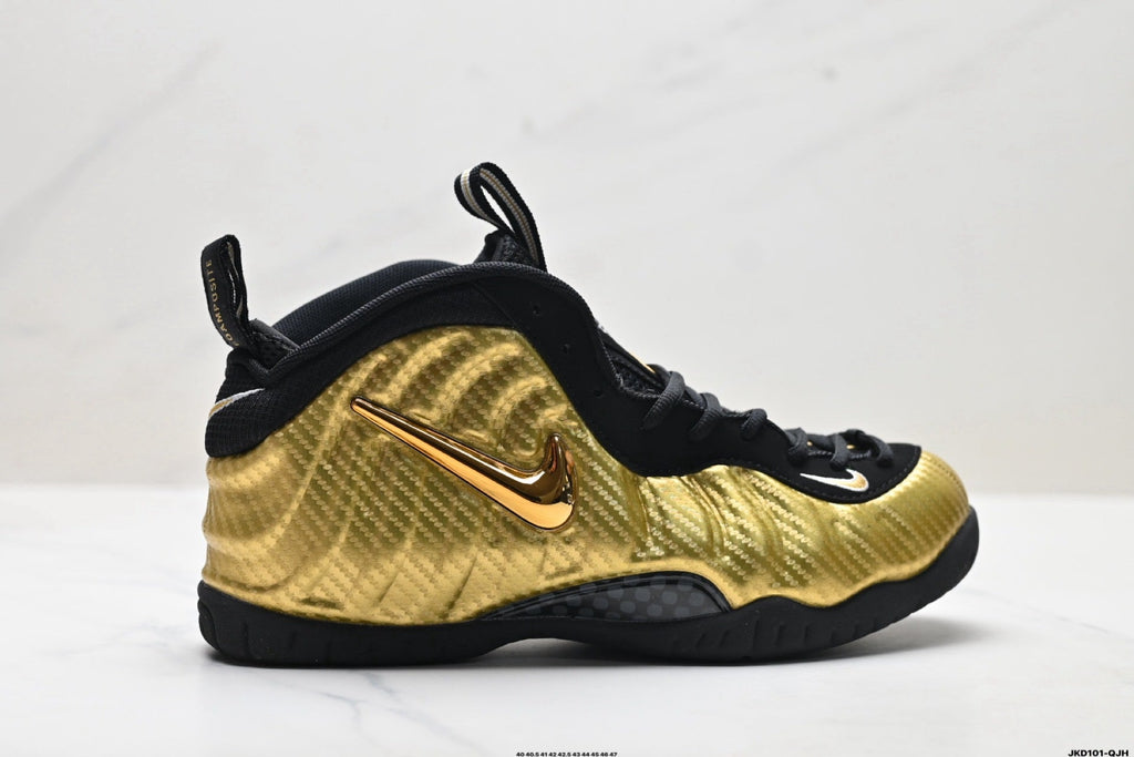Nike Air Foamposite One Penny Hardaway Sneakers in Black Gold - product image from the listing.