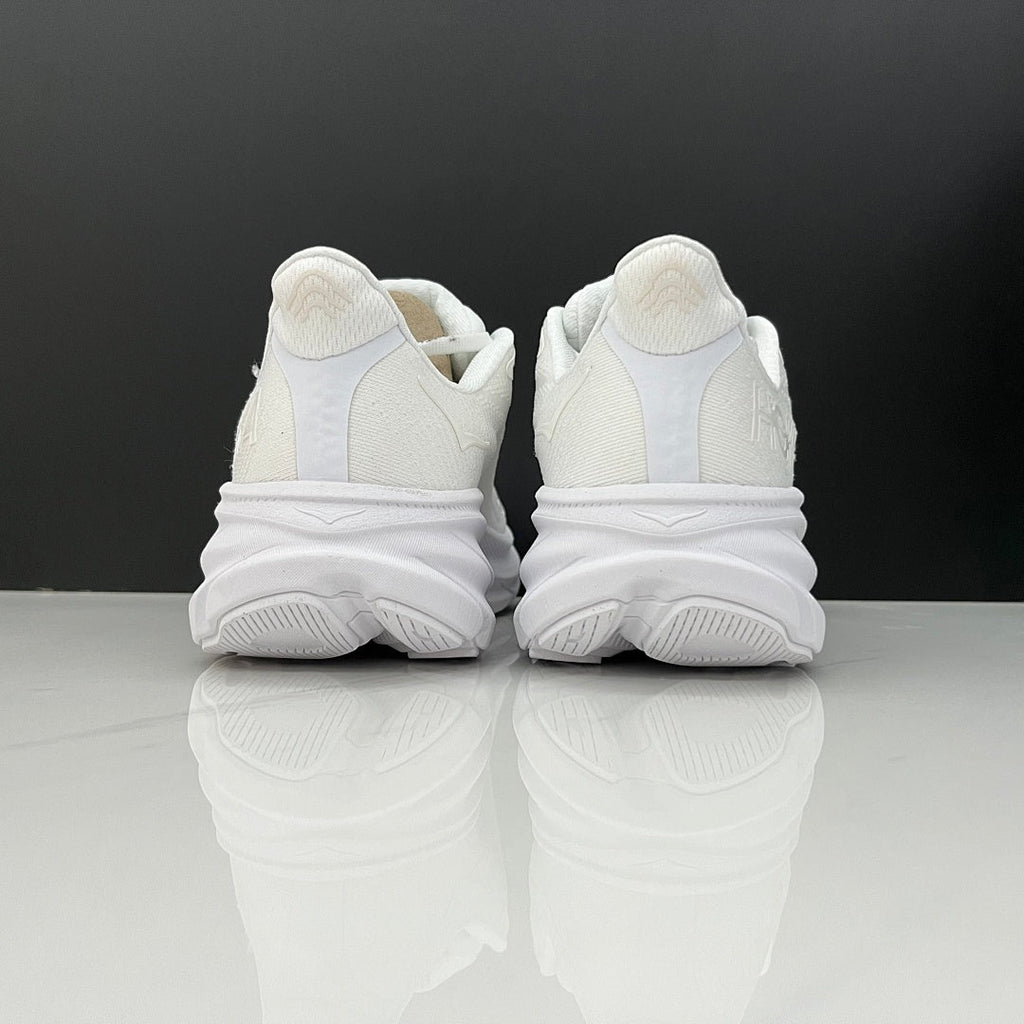 HOKA Clifton 9 Running Sneakers in White - product image from the listing.