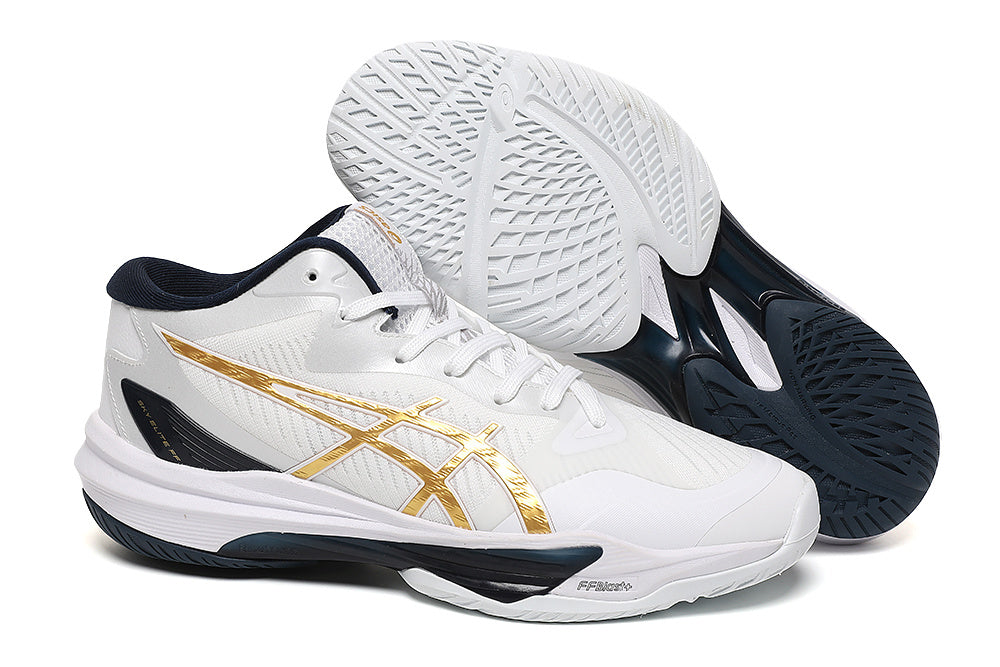 ASICS Sky Elite FF Volleyball Shoes in White Gold - product image from the listing.
