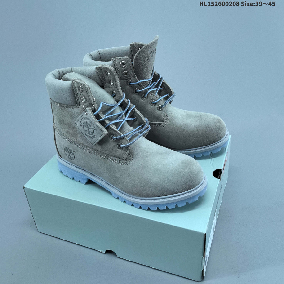 Grey Timberland High-Top Lace-Up Boots - product image from the listing.