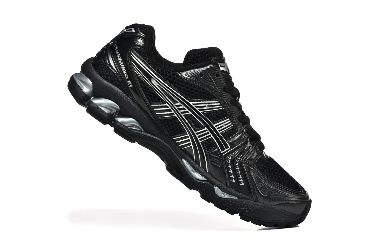ASICS Gel-Kayano 14 Sneakers in Black and Silver - product image from the listing.