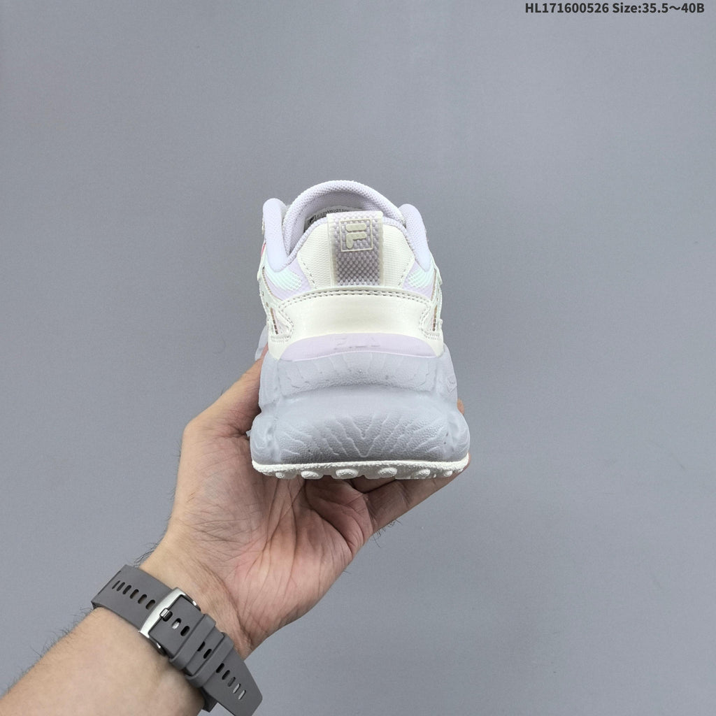 FILA FERN Low-Cut Sneakers in Ivory and Lavender - product image from the listing.