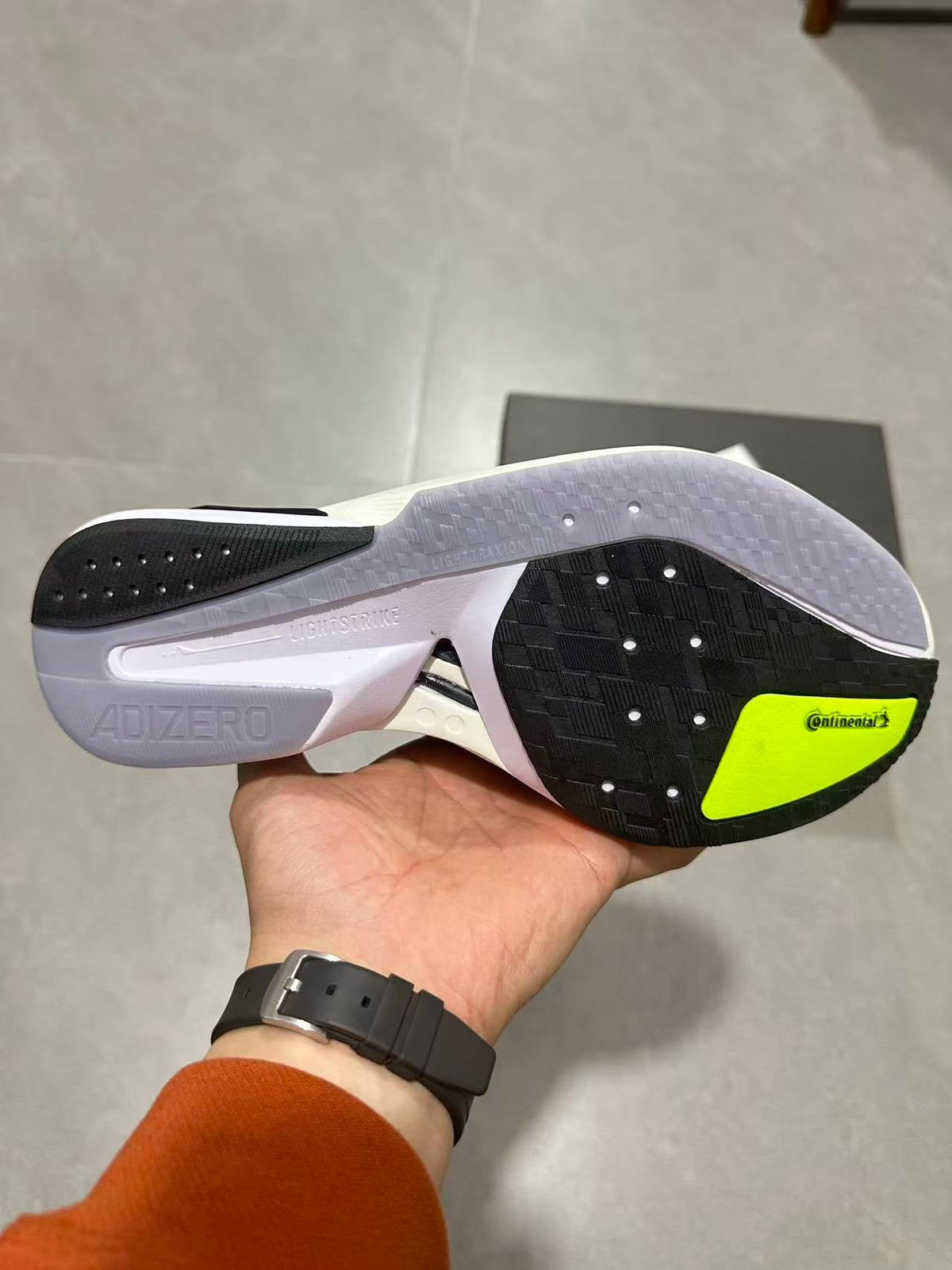 adidas Adizero Running Shoes Neon in Green Black - product image from the listing.