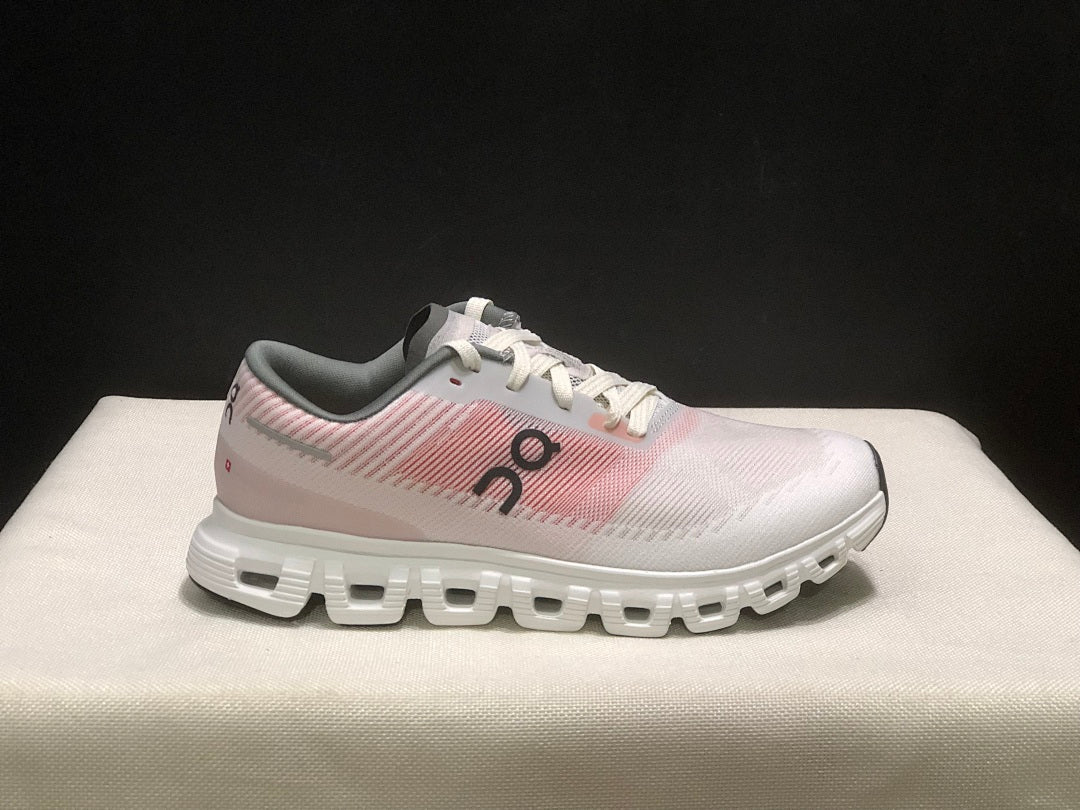 White and Pink On Cloud 6 Push Sneakers - product image from the listing.