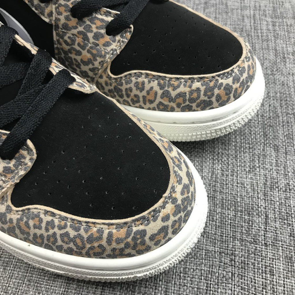 Leopard Print Sneakers - Air Jordan 1 Mid SE GS BQ6931-021 - product image from the listing.