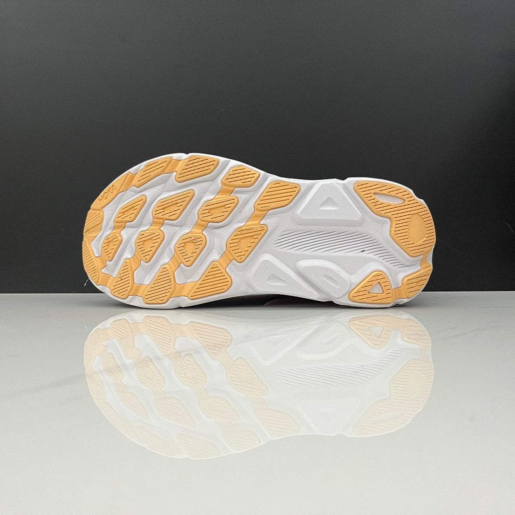 HOKA Clifton 9 Running Shoes, in Pink and Blue - product image from the listing.