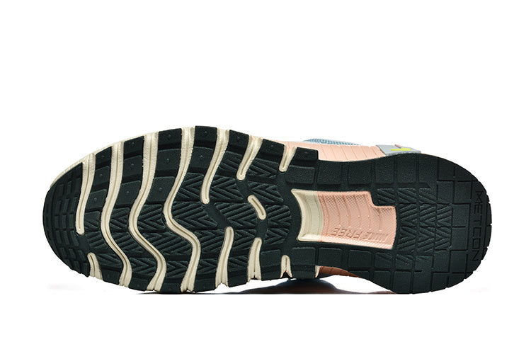 Blue and Peach Nike Free Metcon 5 Sneakers - product image from the listing.