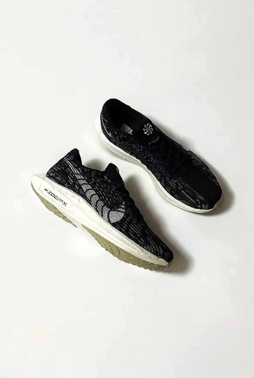 Nike Pegasus Turbo Next Nature Running Shoes in Black White - product image from the listing.