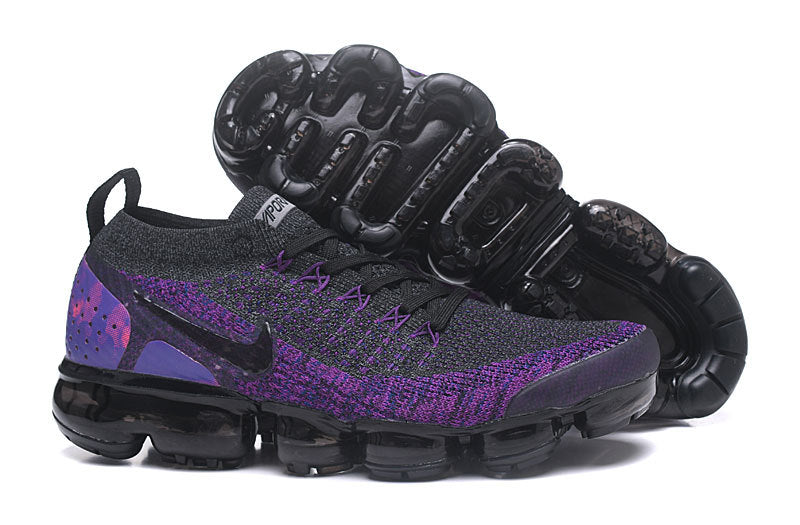 Nike Air VaporMax Flyknit 2 Sneakers in Purple Black 942842-600 - product image from the listing.