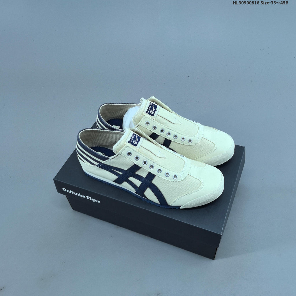 Onitsuka Tiger Mexico 66 SD Paraty Slip-On Trainers, Cream/Navy - product image from the listing.