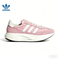 Adidas Light Pink Low-Cut Sneakers with White Stripes - product image from the listing.