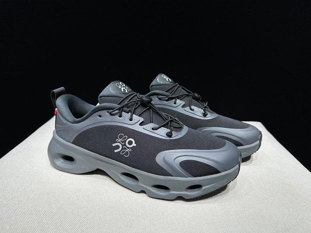 On x Loewe Cloudventure 3.0 Sneakers, in Black and Grey - product image from the listing.
