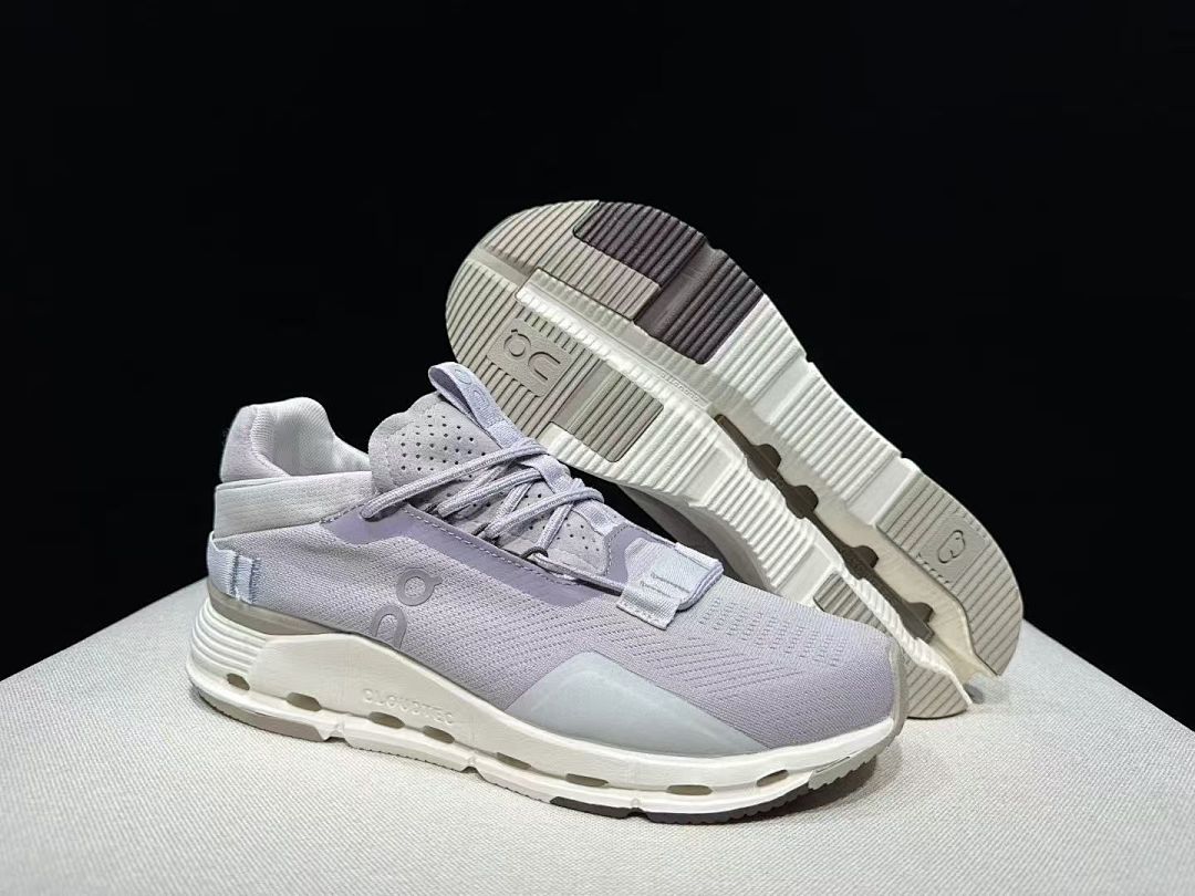 Gray and Purple On Cloudnova 2 Sneakers - product image from the listing.