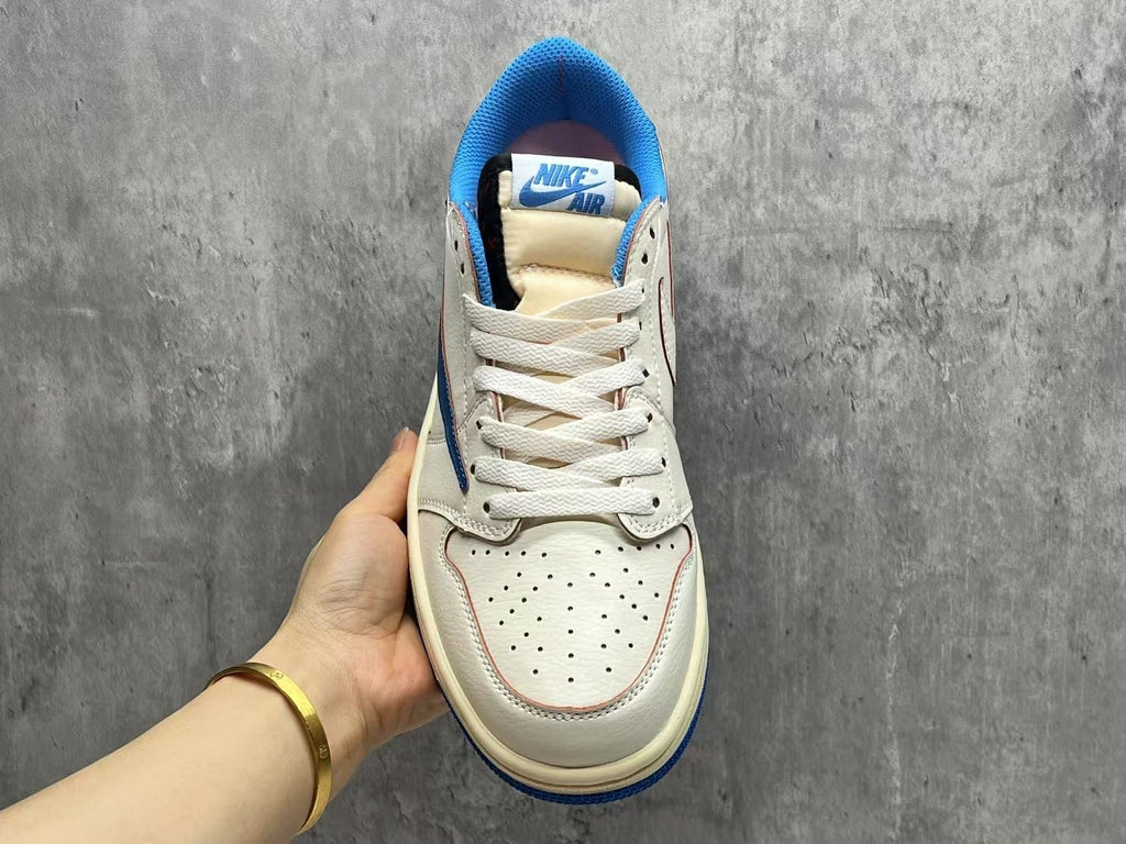 "Sail Military Blue" Fragment Design x Travis Scott x Air Jordan 1 Low OG SP - product image from the listing.
