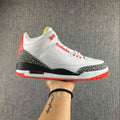 Air Jordan 3 White, High-Top Sneakers in Red and Black - product image from the listing.