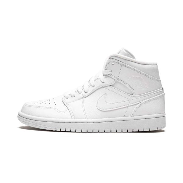 "Triple White" Air Jordan 1 Mid - product image from the listing.