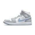 Women's Air Jordan 1 Mid "Wolf Grey Aluminum" - product image from the listing.