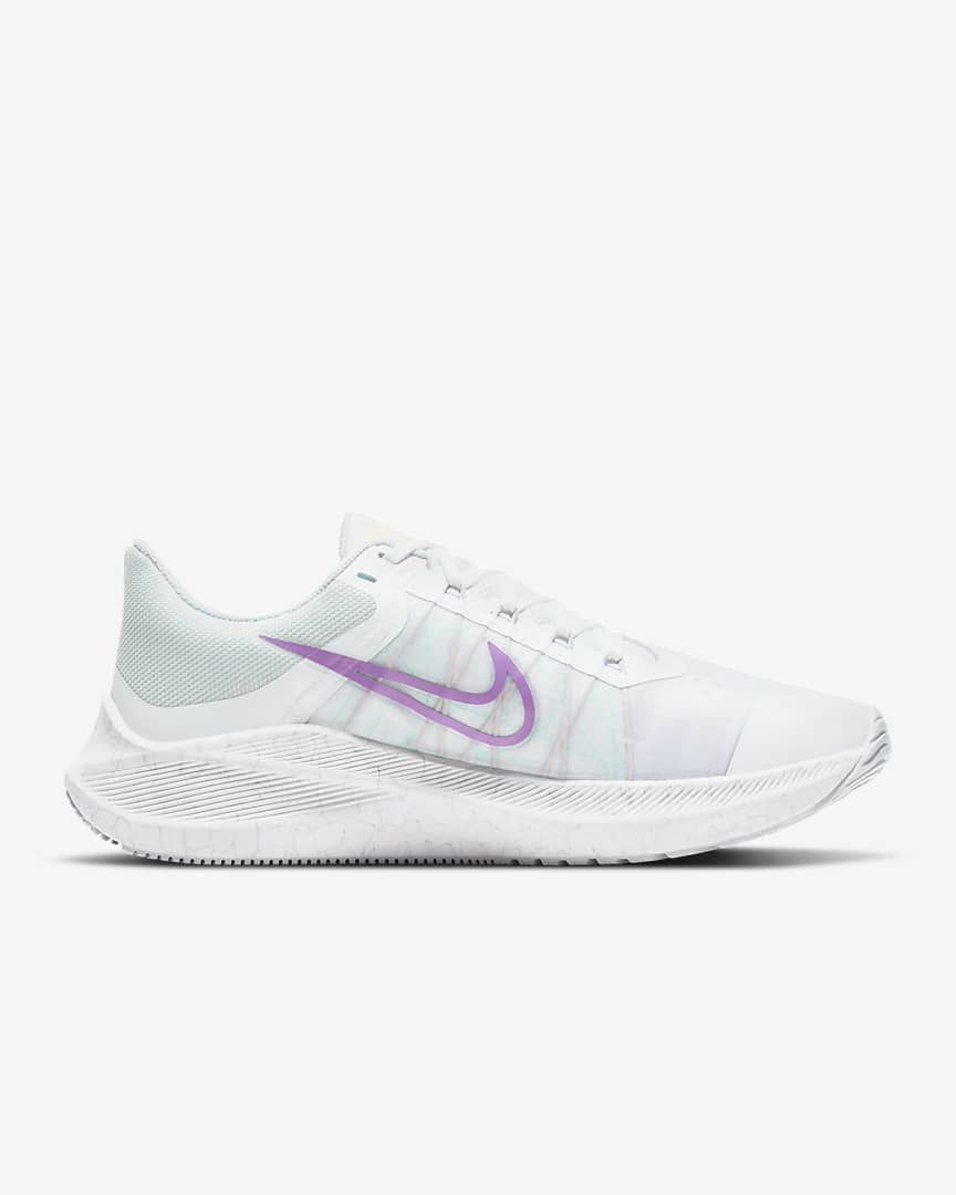 Nike Zoom Winflo 8 Running Shoes in White CW3421-102 - product image from the listing.