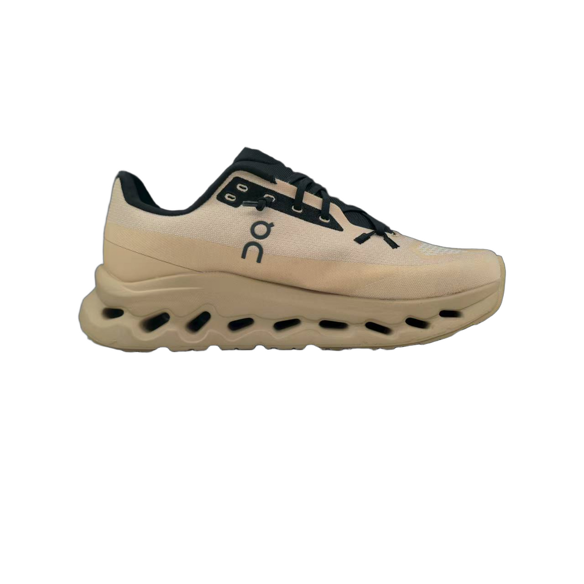 Beige and Black On Running Shoes - product image from the listing.