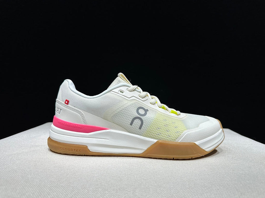 On THE ROGER Advantage Pro Tennis Shoes in White Beige Pink - product image from the listing.
