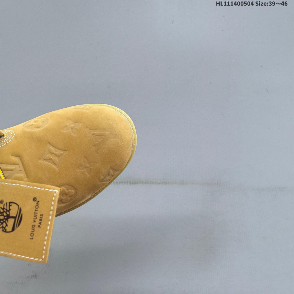 Timberland 6-Inch Style High-Cut Boots, Wheat Monogram - product image from the listing.