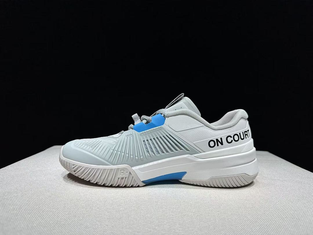 On The Roger Pro Fire Clay Grey Blue Tennis Footwear - product image from the listing.