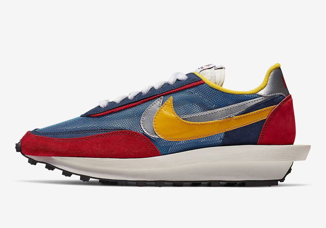 Nike x sacai LDV Waffle Sneakers in Blue Red BV0073-400 - product image from the listing.