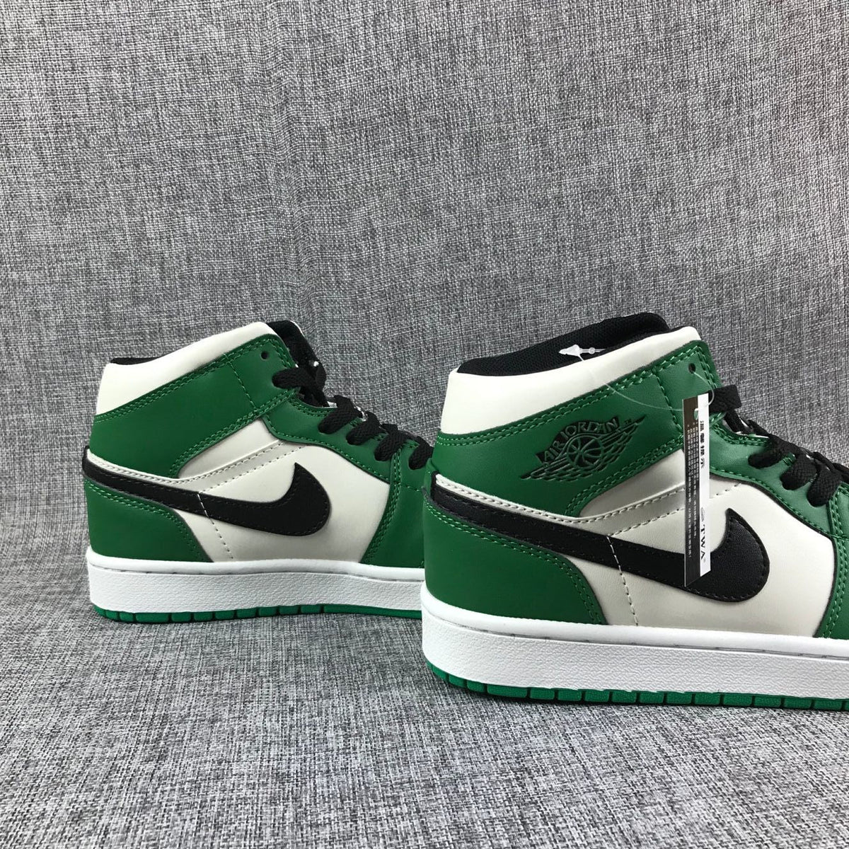 Air Jordan 1 Mid Celtics White Green Black Sneaker 852542-301 - product image from the listing.