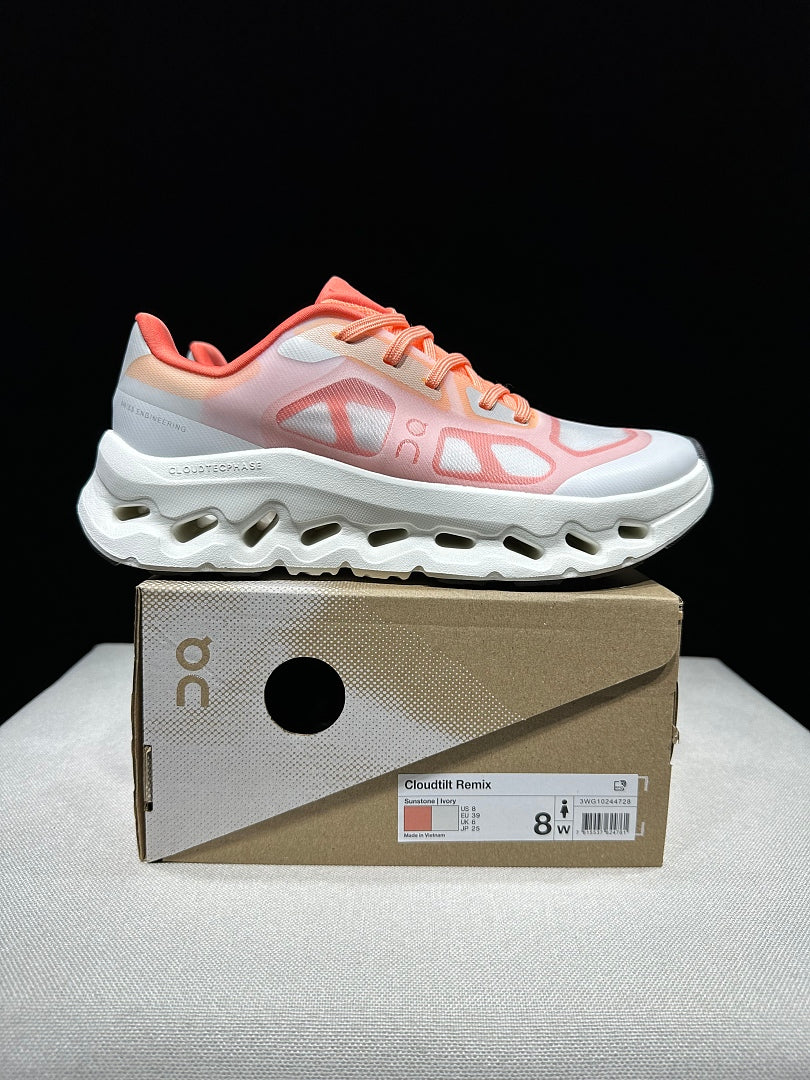 On Cloudtilt Remix Sneakers in White Coral - product image from the listing.