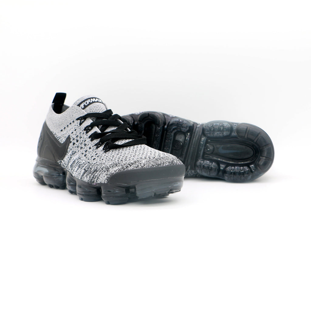 Grey and Black Nike Air VaporMax Flyknit 2 Sneakers - product image from the listing.