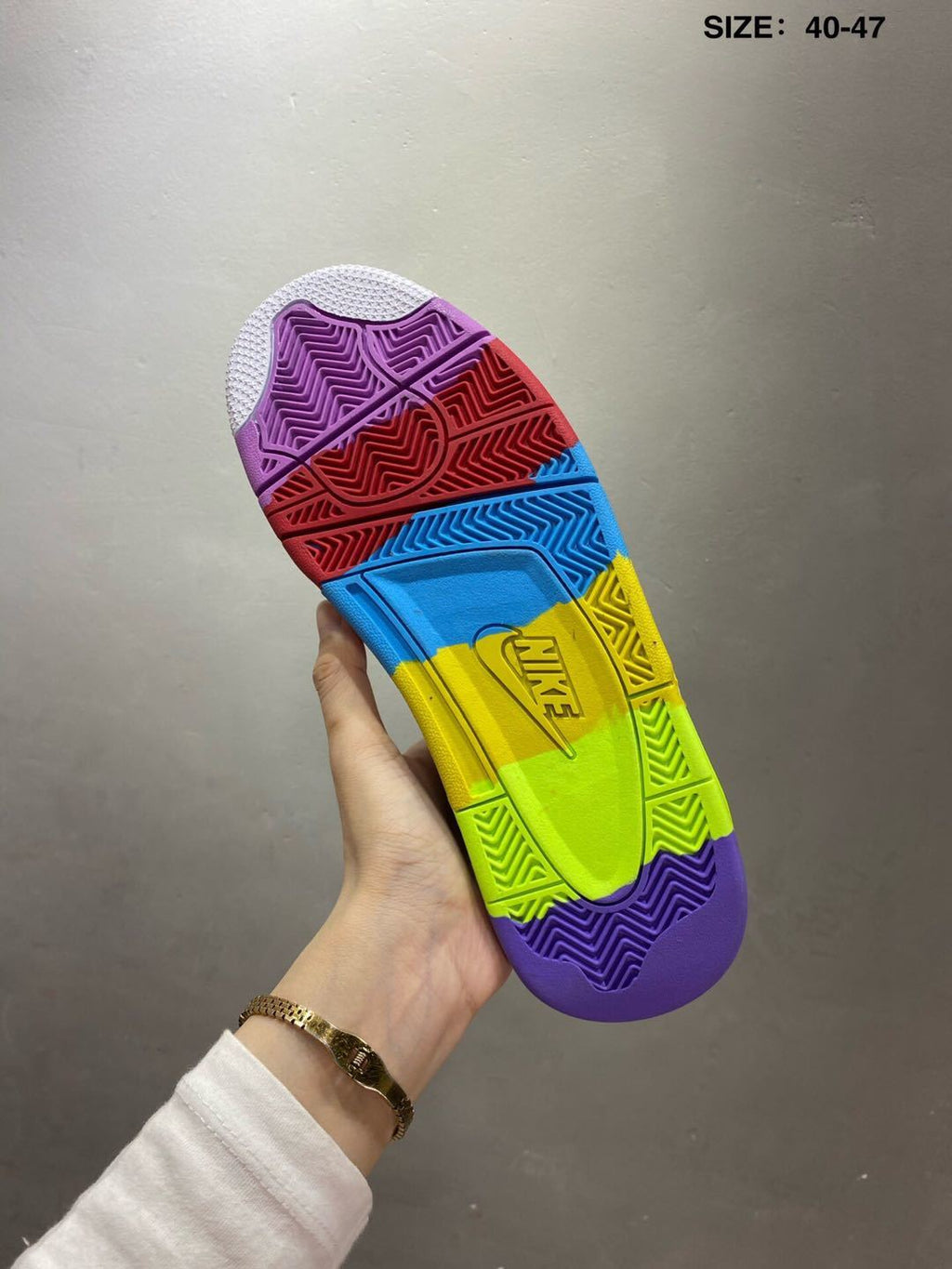 Nike Air Jordan 4 Sneakers in White Multicolor - product image from the listing.