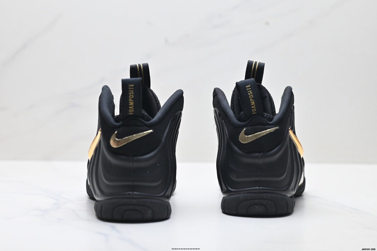 Nike Air Foamposite One Penny Hardaway Sneakers in Black Gold - product image from the listing.