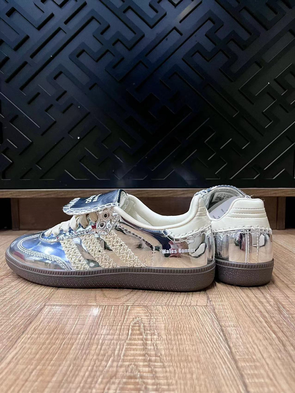 adidas x Wales Bonner Samba Low-Top Sneakers in Silver - product image from the listing.