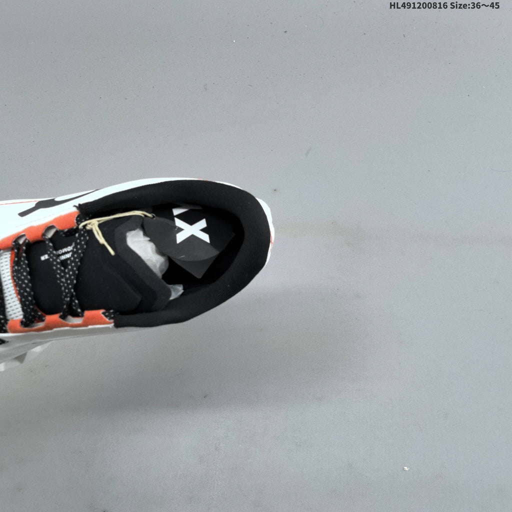 On Cloudmonster 3 Hyper Running Shoes in White Orange - product image from the listing.
