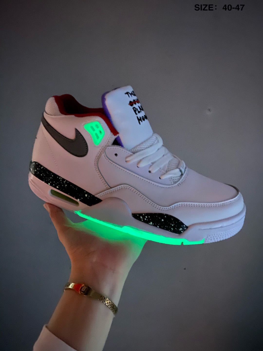 Nike Air Flight 89 White Glow Basketball Trainers - product image from the listing.