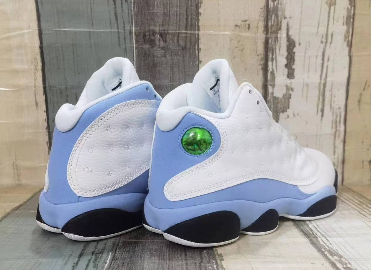 Men's Air Jordan 13 Sneakers - White & Moon Yellow - product image from the listing.