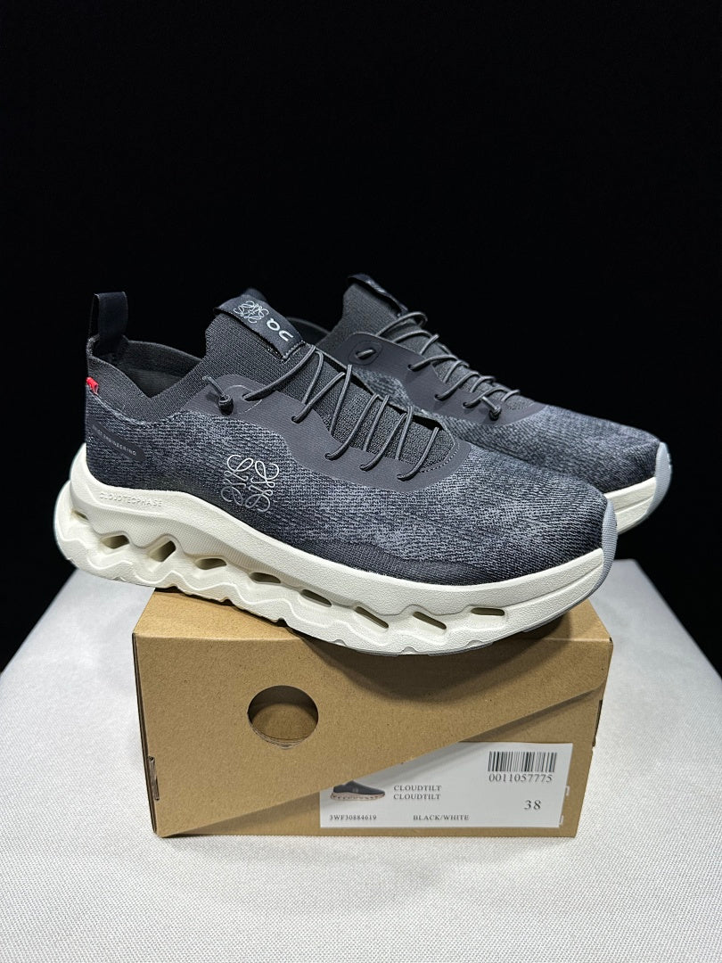 On Cloudtilt Loewe Collaboration Sneakers, in Black and White - product image from the listing.