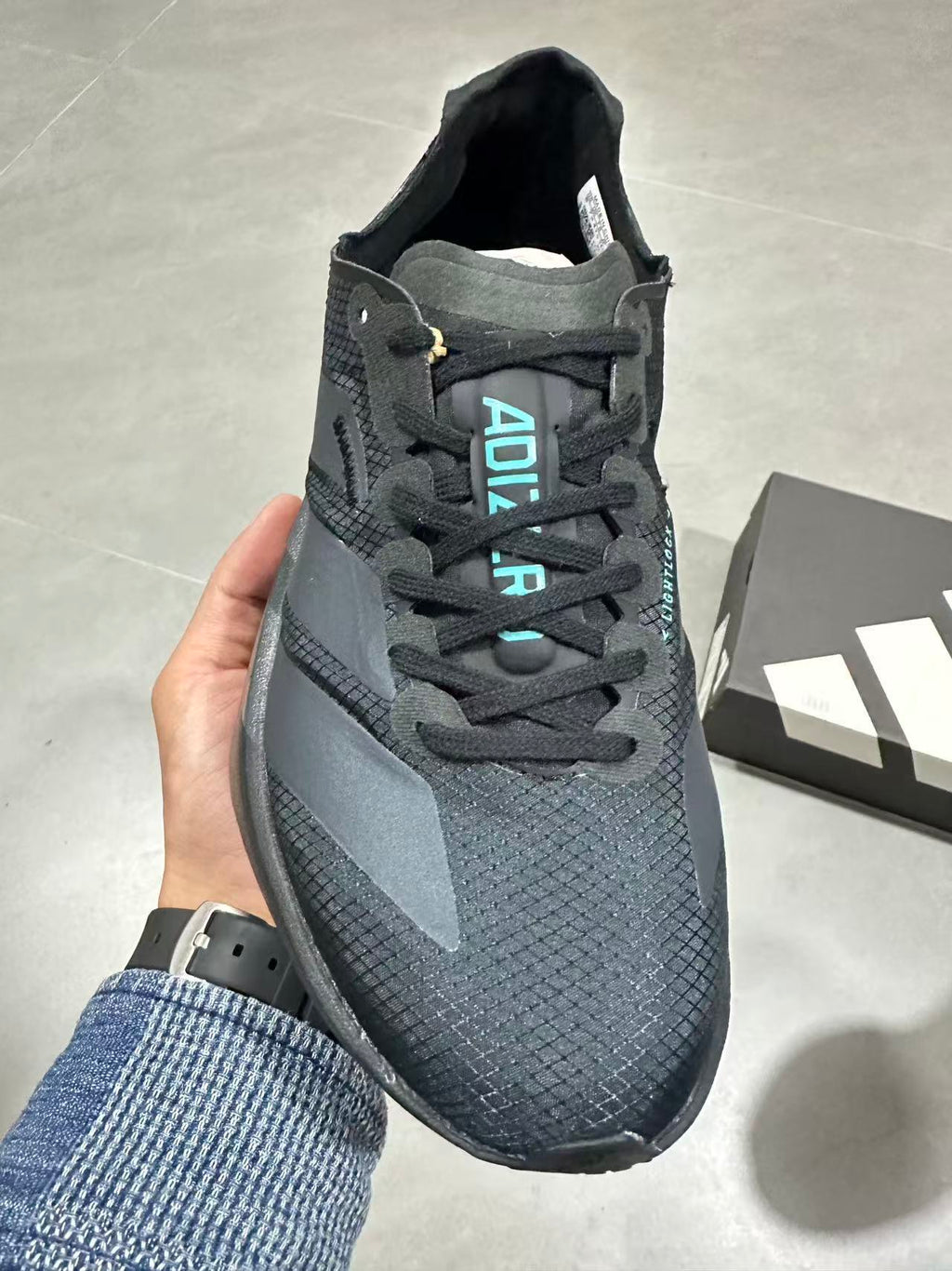 Nike Lightstrike Pro Running Shoes in Black Gray HQ7411 - product image from the listing.