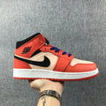 Air Jordan 1 Mid GS Sneakers in Pink and Orange - product image from the listing.