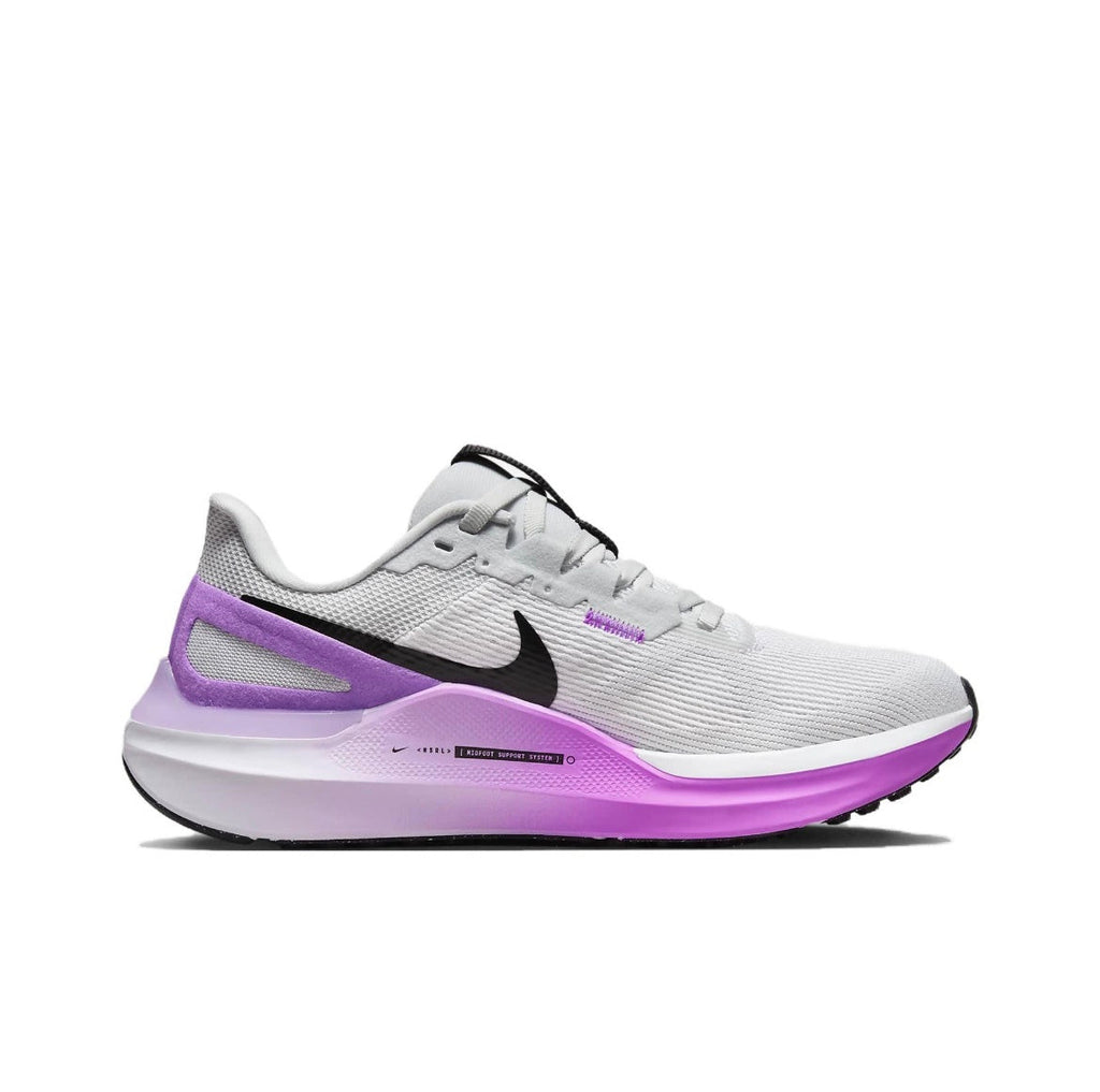 Nike Structure 25 Running Shoes in White Purple DJ7884-100 - product image from the listing.