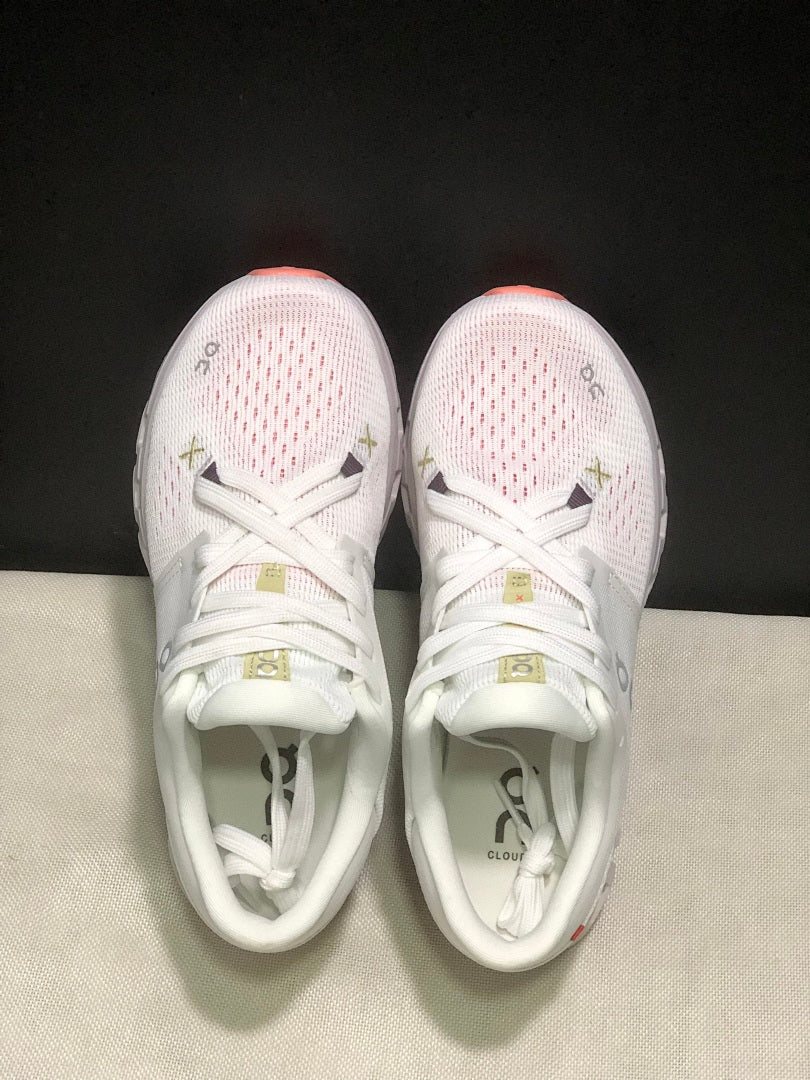 On Cloud X 4 Sneakers in White Yellow Pink - product image from the listing.