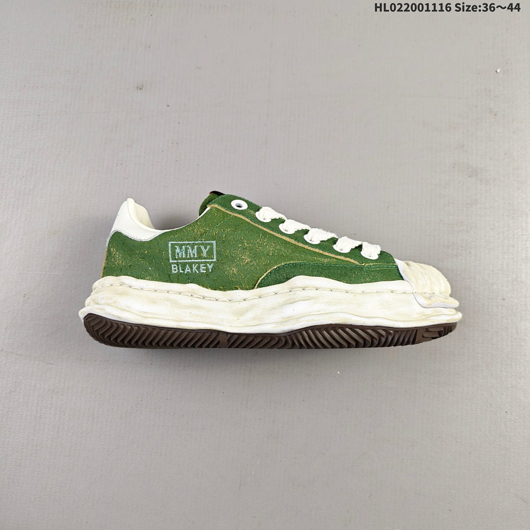 Maison Mihara Yasuhiro Blakey Sneakers in Green - product image from the listing.